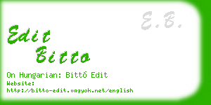 edit bitto business card