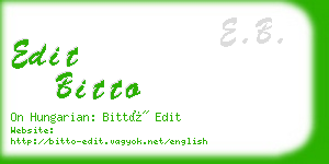 edit bitto business card